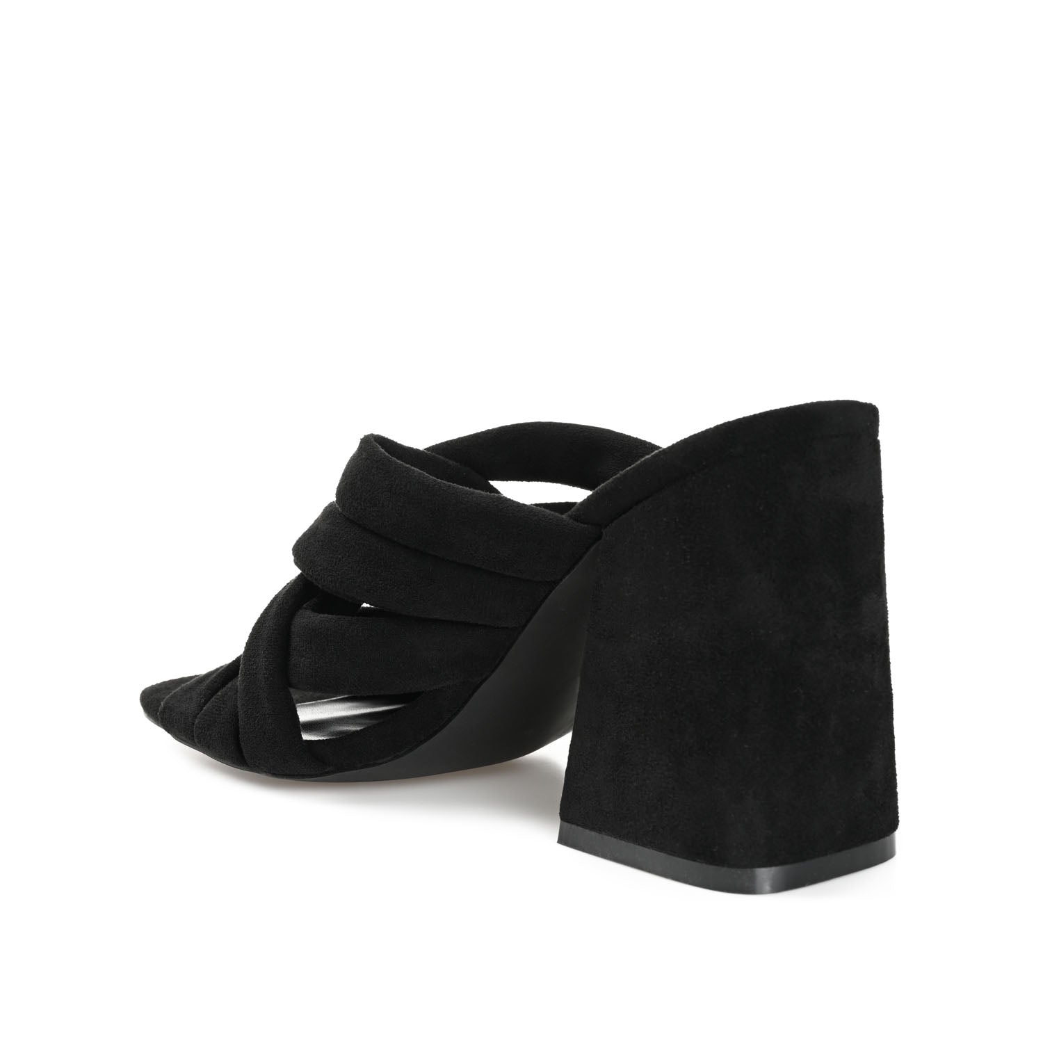 DORISA MULE HEELS IN FAUX SUEDE - Black