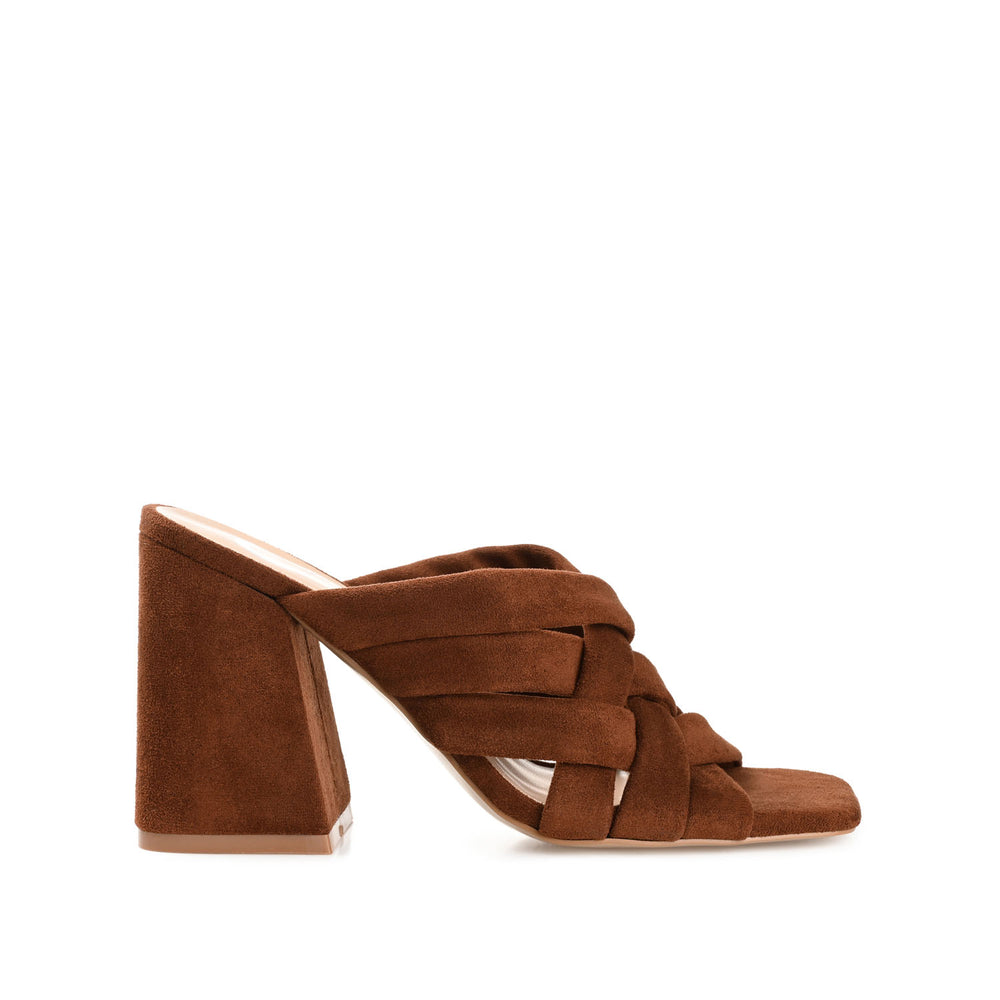 DORISA MULE HEELS IN FAUX SUEDE