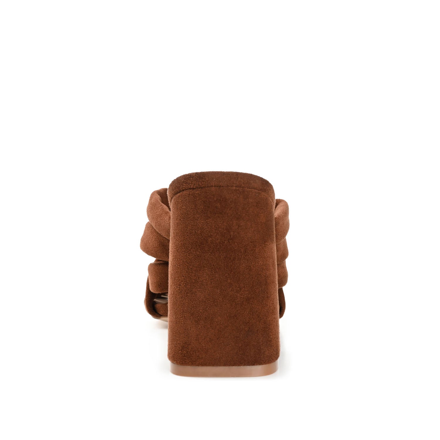 DORISA MULE HEELS IN FAUX SUEDE - Brown