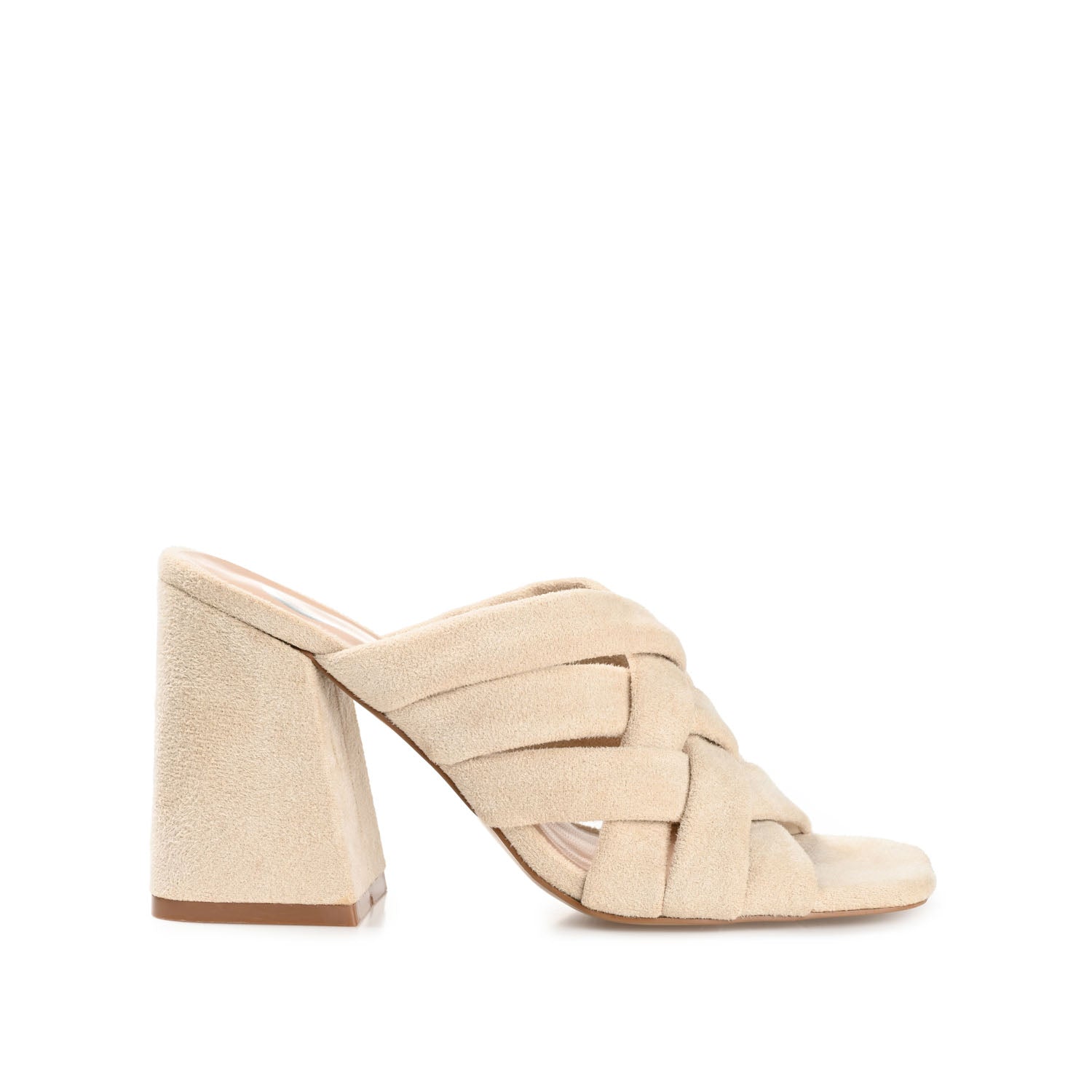 DORISA MULE HEELS IN FAUX SUEDE - Ivory