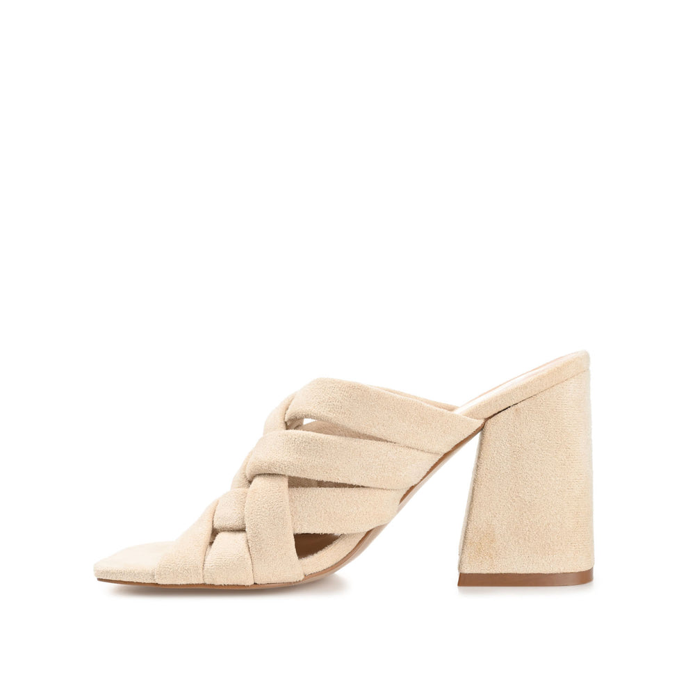 DORISA MULE HEELS IN FAUX SUEDE