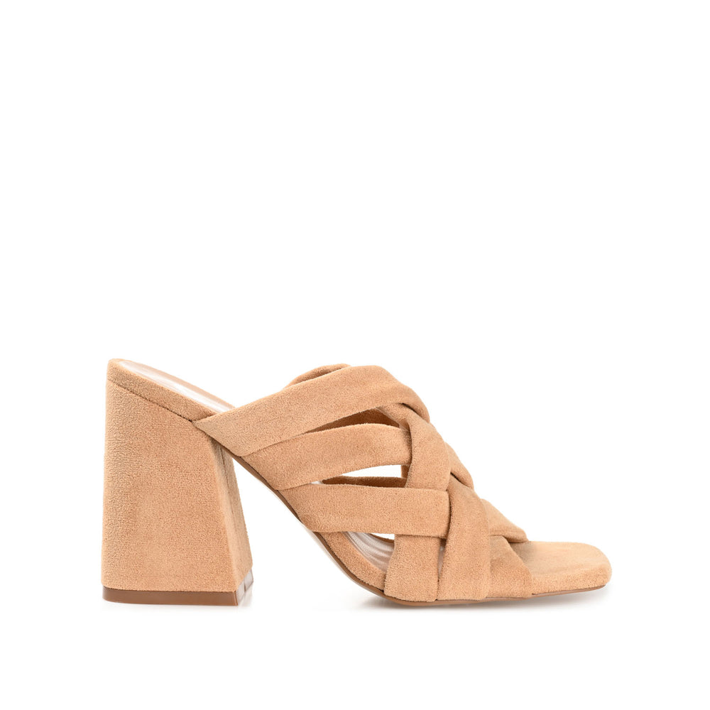 DORISA MULE HEELS IN FAUX SUEDE