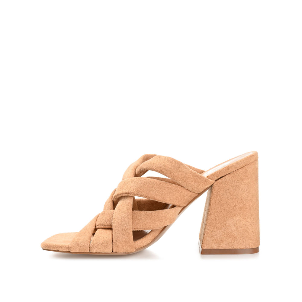 DORISA MULE HEELS IN FAUX SUEDE