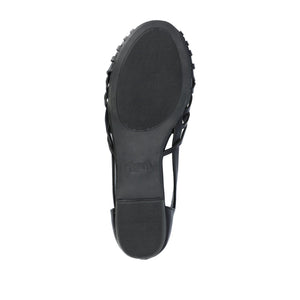 EKKO WOVEN FLATS IN VEGAN LEATHER - Black PU
