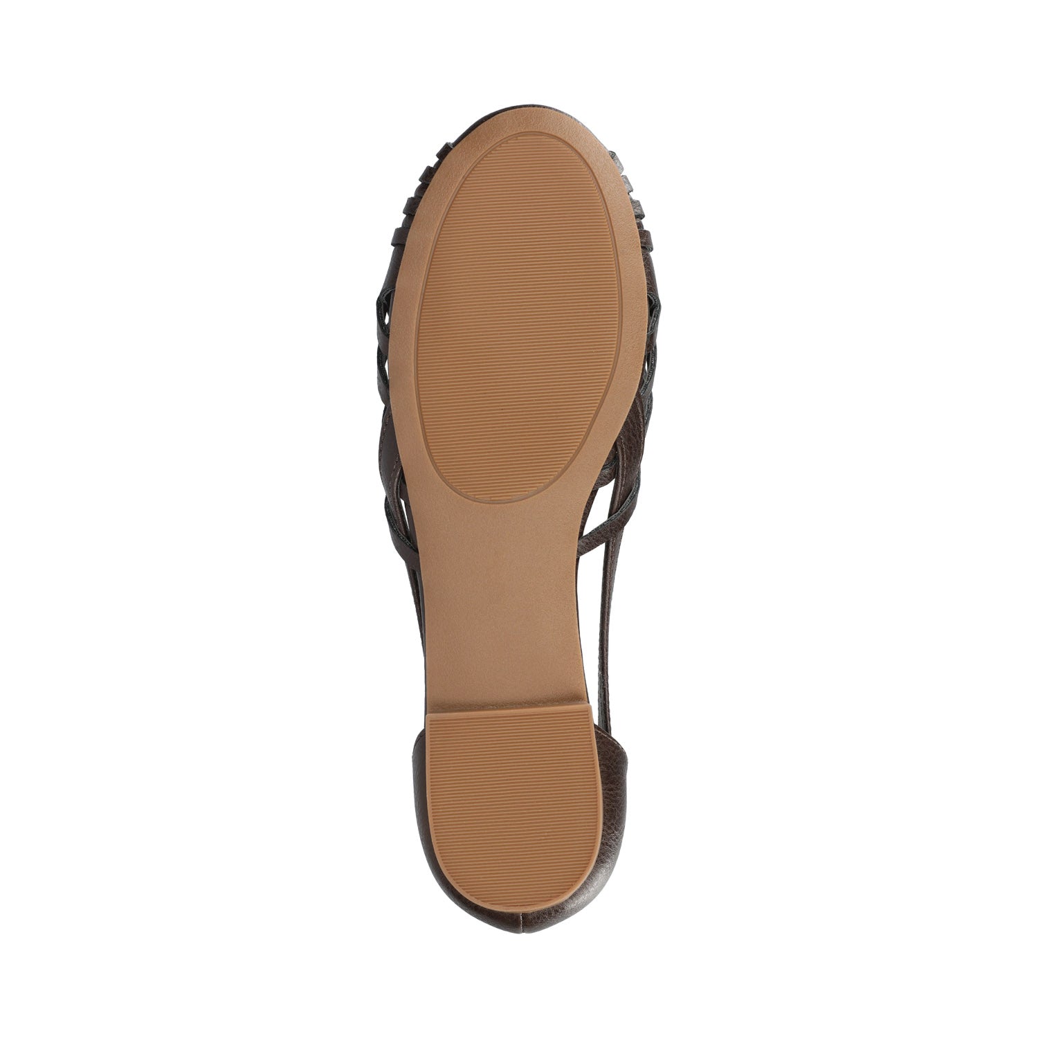 EKKO VEGAN LEATHER FLATS IN WIDE - Brown