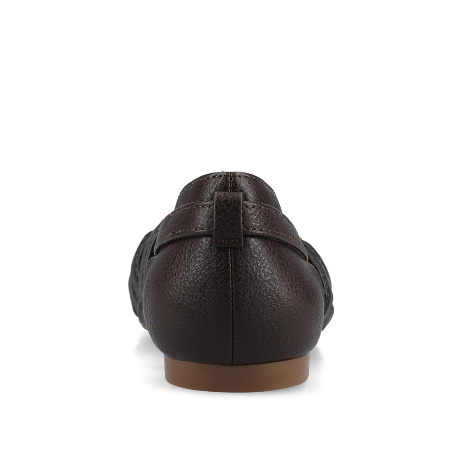 EKKO VEGAN LEATHER FLATS IN WIDE - Brown