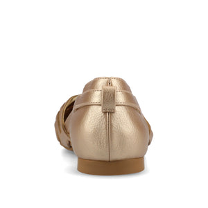 EKKO WOVEN FLATS IN METALLIC - Champagne PU