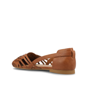 EKKO WOVEN FLATS IN FAUX LEATHER