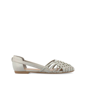 EKKO WOVEN FLATS IN VEGAN LEATHER - Grey PU