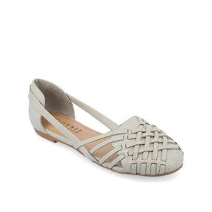 EKKO WOVEN FLATS IN VEGAN LEATHER - Grey PU