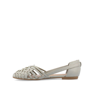 EKKO WOVEN FLATS IN VEGAN LEATHER - Grey PU