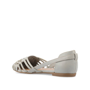 EKKO WOVEN FLATS IN VEGAN LEATHER - Grey PU