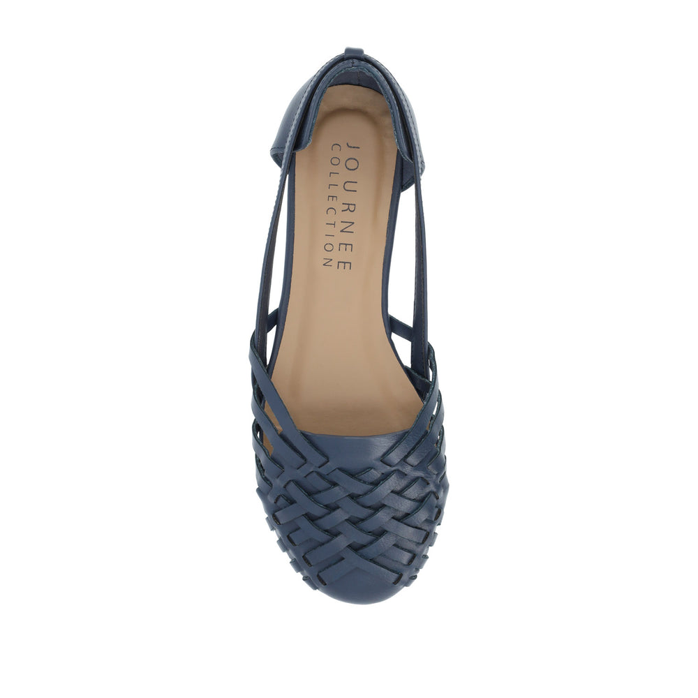 EKKO WOVEN FLATS IN FAUX LEATHER