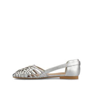 EKKO WOVEN FLATS IN METALLIC