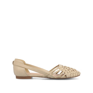 EKKO WOVEN FLATS IN VEGAN LEATHER - Sand Nubuck