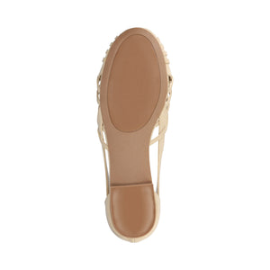 EKKO WOVEN FLATS IN VEGAN LEATHER - Sand Nubuck