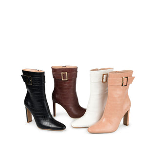 ELANIE ZIP UP BOOTIE IN FAUX CROCO