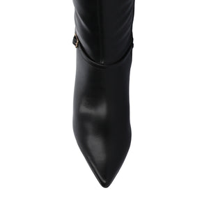 ELARA KNEE HIGH DRESS BOOTS-Black