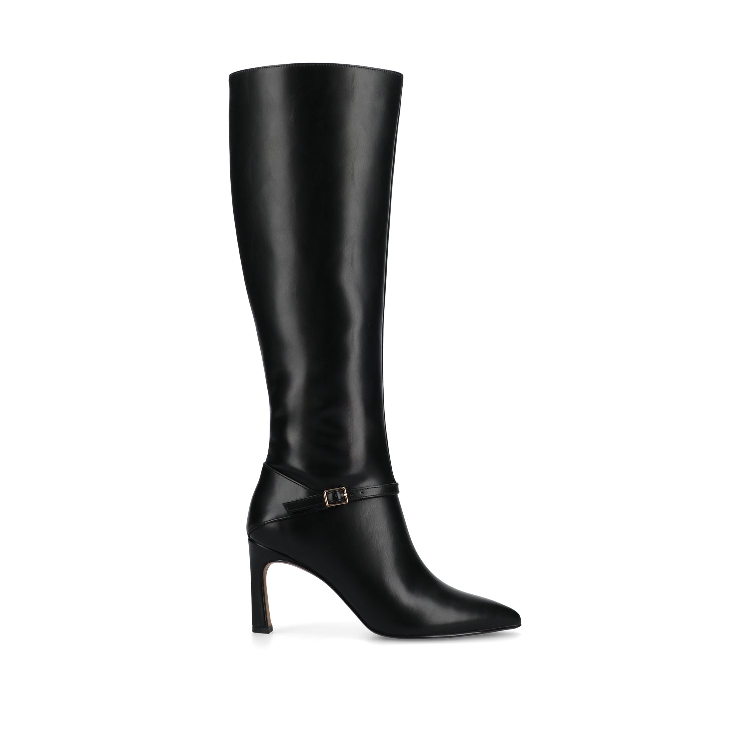ELARA KNEE HIGH DRESS BOOT IN WIDE-Black