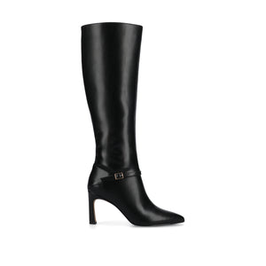 ELARA KNEE HIGH DRESS BOOT IN WIDE-Black