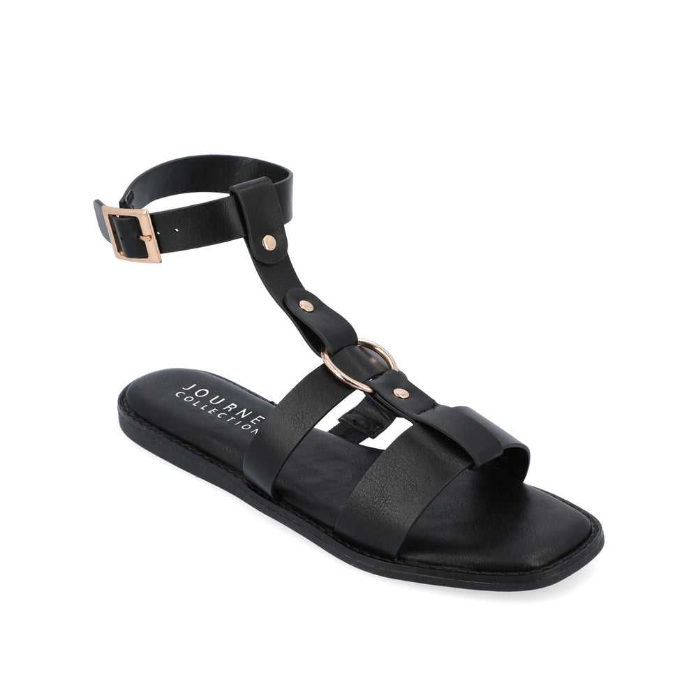 ELEANORA GLADIATOR SANDALS IN FAUX LEATHER