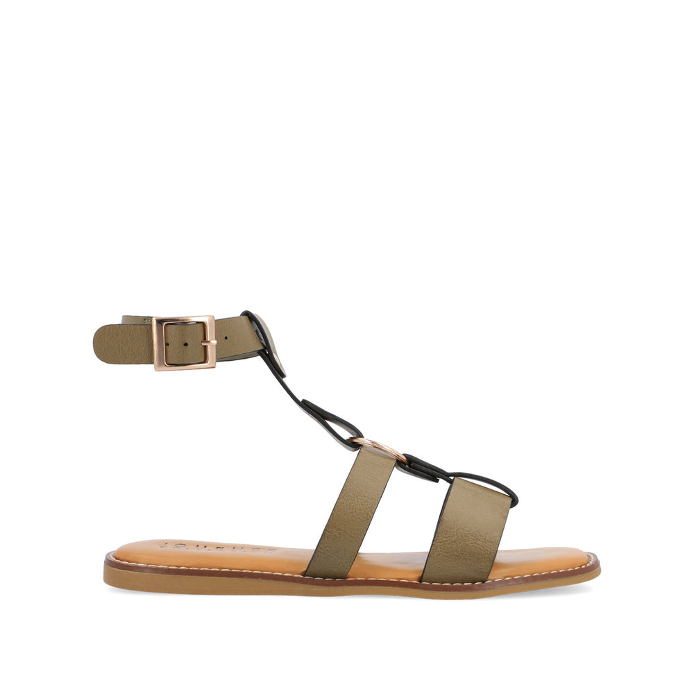 ELEANORA GLADIATOR SANDALS IN FAUX LEATHER