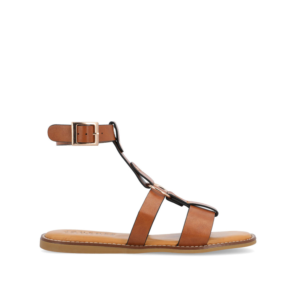 ELEANORA GLADIATOR SANDALS IN FAUX LEATHER