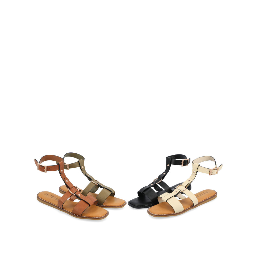 ELEANORA GLADIATOR SANDALS IN FAUX LEATHER