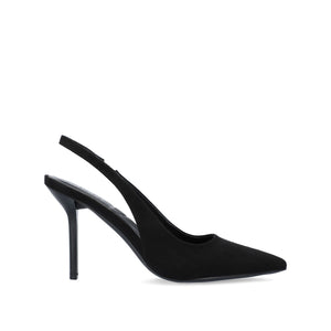 ELENNEY STILETTO HEELS IN WIDE - Black Faux Suede