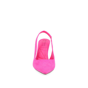 ELENNEY STILETTO HEELS IN WIDE - Fuchsia Faux Suede