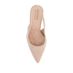 ELENNEY SLINGBACK STILETTO HEELS - Nude Suede