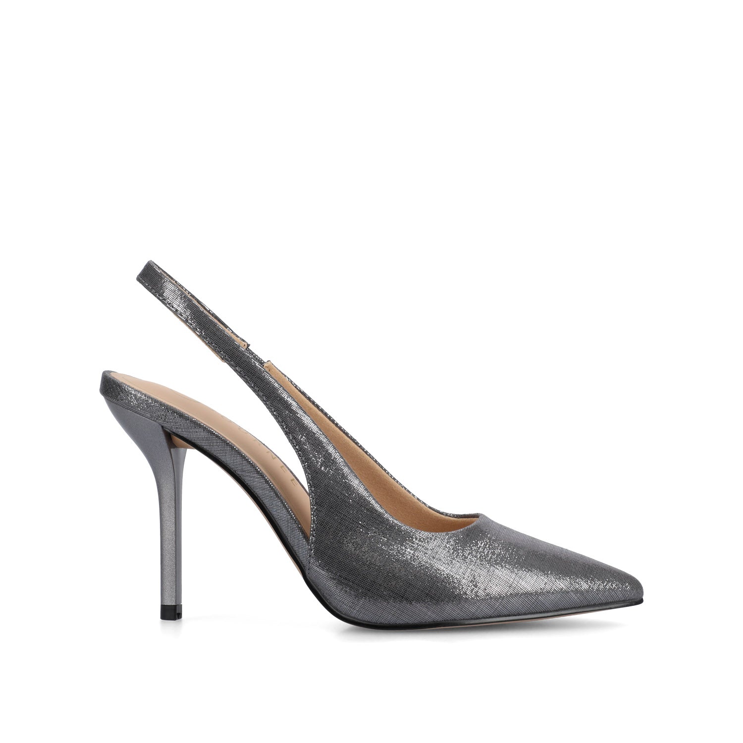 ELENNEY SLINGBACK STILETTO HEELS IN STATEMENT - Pewter