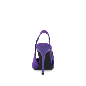ELENNEY SLINGBACK STILETTO HEELS - Purple Faux Suede