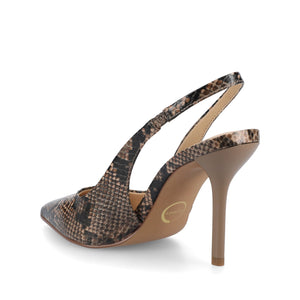 ELENNEY SLINGBACK STILETTO HEELS IN STATEMENT - Brown Snake