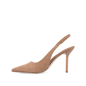 ELENNEY STILETTO HEELS IN WIDE - Tan Faux Suede