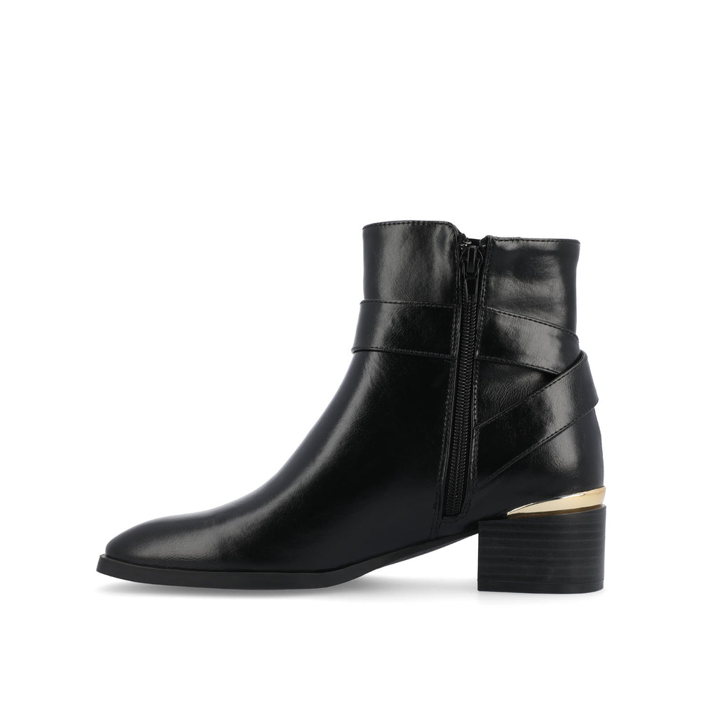 ELLEY SQUARE TOE BOOTIES IN FAUX LEATHER