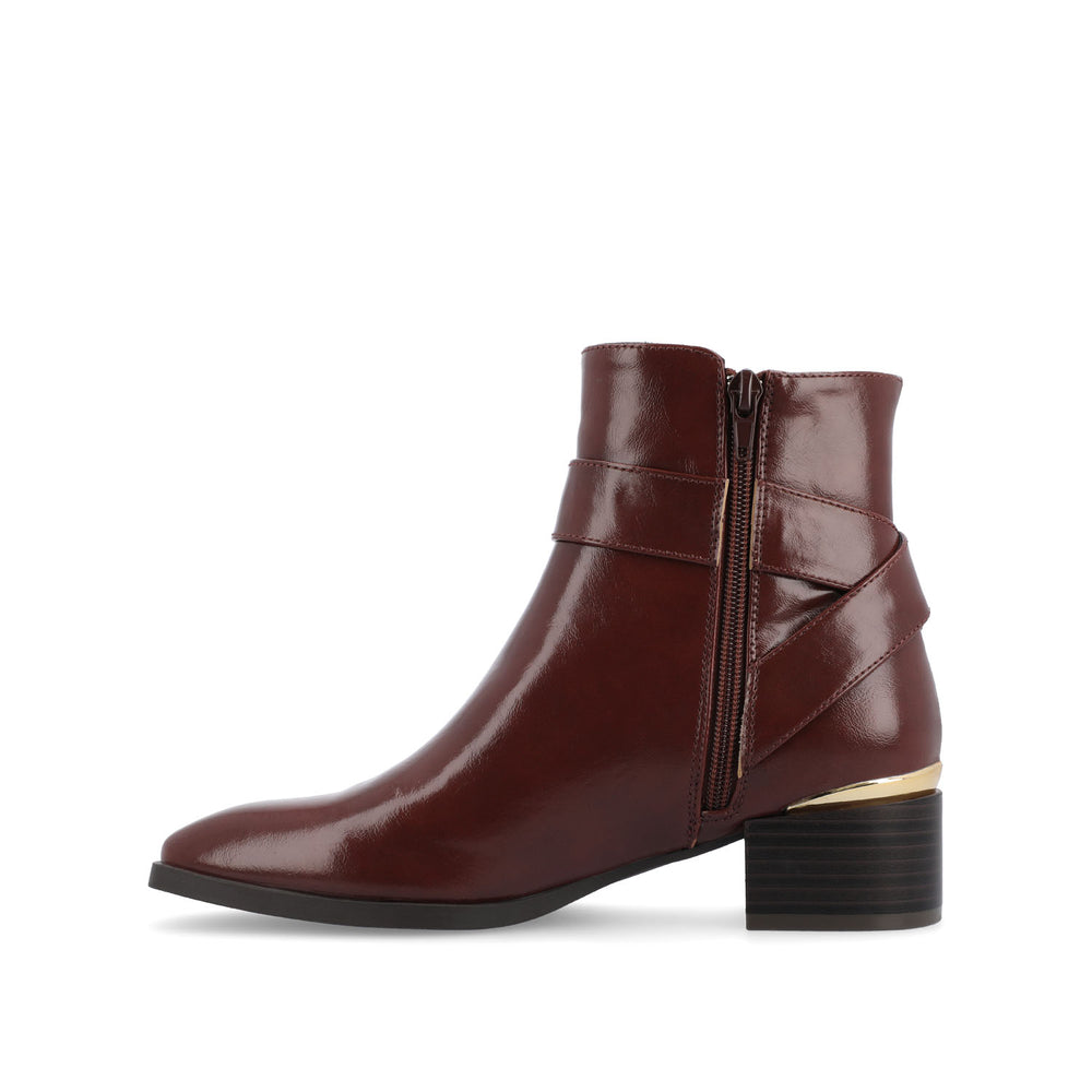 ELLEY SQUARE TOE BOOTIES IN FAUX LEATHER