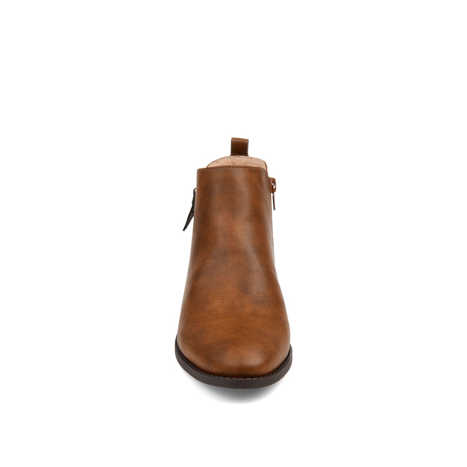 ELLIS ZIP UP FAUX LEATHER BOOTIES IN WIDE