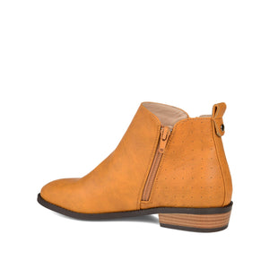 ELLIS ZIP UP BOOTIE IN VEGAN LEATHER - Mustard