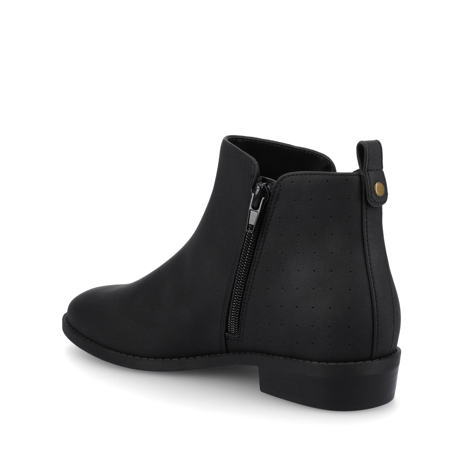 ELLIS ZIP UP BOOTIE IN VEGAN LEATHER - Vintage Black