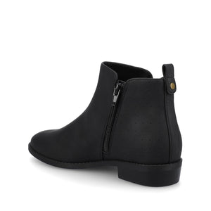ELLIS ZIP UP BOOTIE IN VEGAN LEATHER - Vintage Black