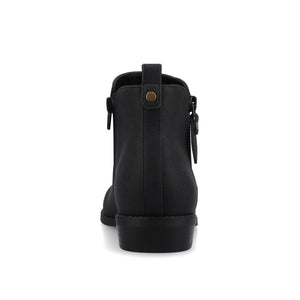 ELLIS ZIP UP FAUX LEATHER BOOTIES IN WIDE