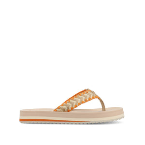 ELODDIE WOVEN STRAP BEACH SANDALS - Tan