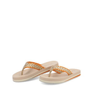 ELODDIE WOVEN STRAP BEACH SANDALS - Tan