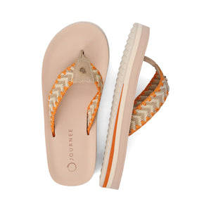 ELODDIE WOVEN STRAP BEACH SANDALS - Tan
