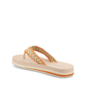 ELODDIE WOVEN STRAP BEACH SANDALS - Tan