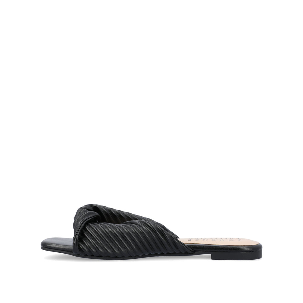 EMALYNN SLIDE SANDALS IN FAUX LEATHER