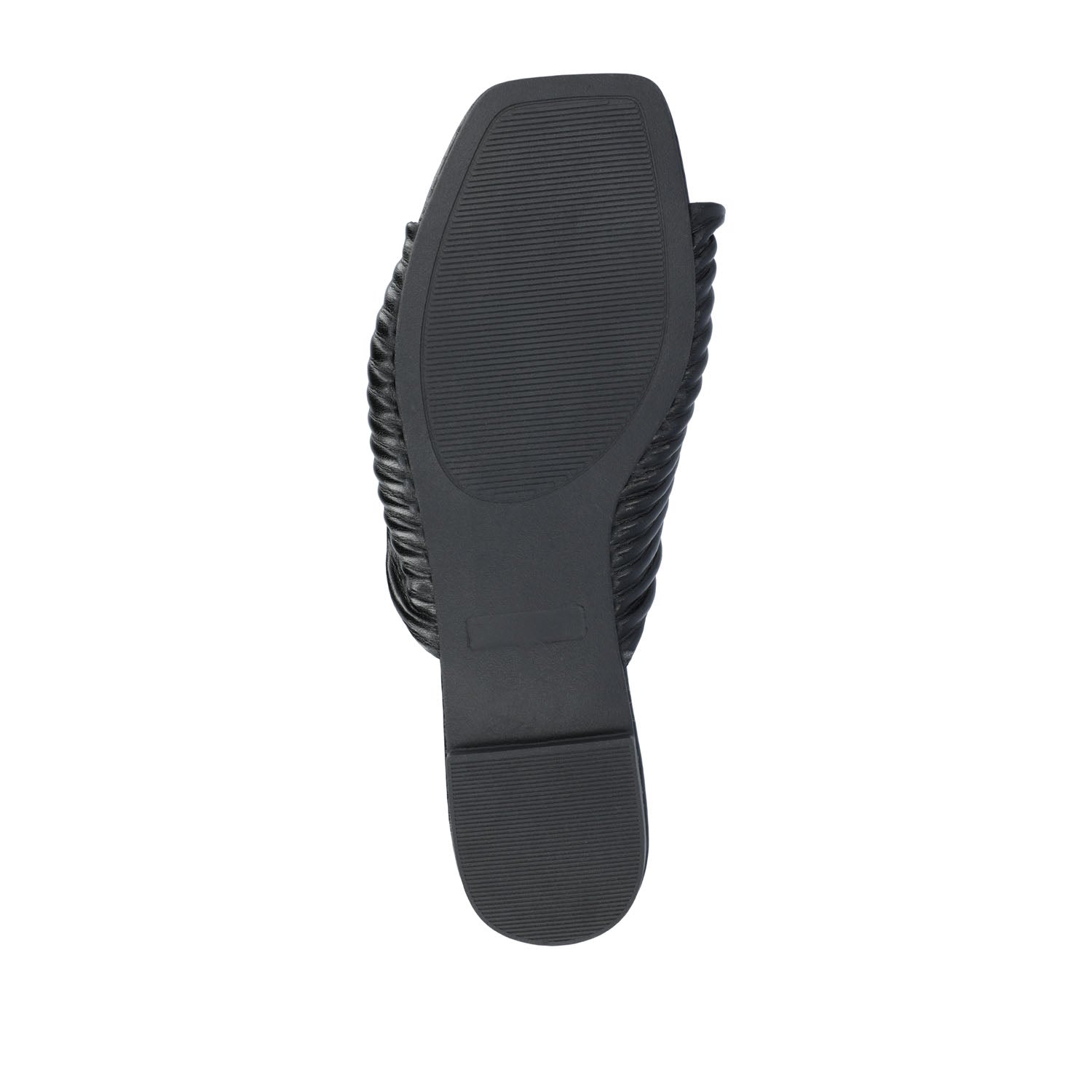 EMALYNN SLIDE SANDALS IN VEGAN LEATHER - Black PU