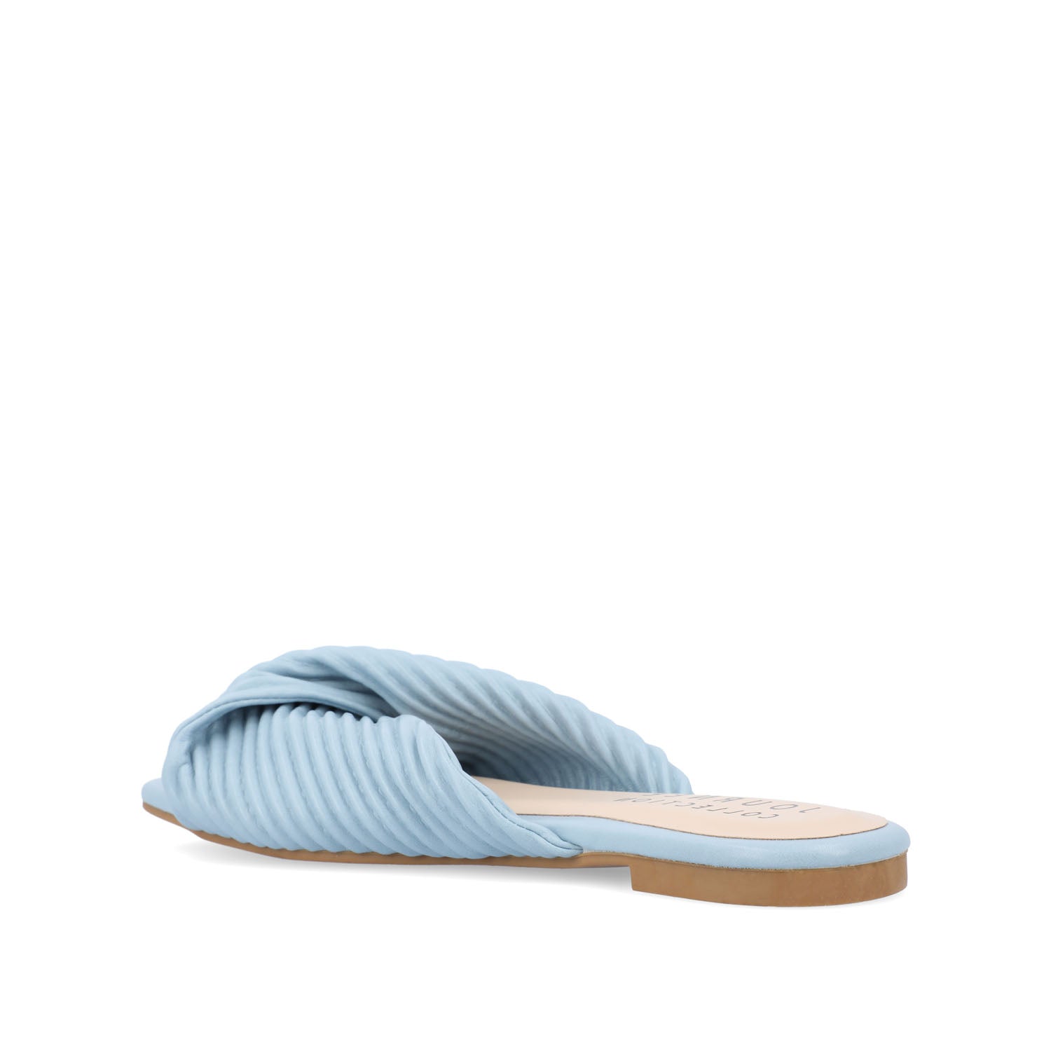 EMALYNN SLIDE SANDALS IN VEGAN LEATHER - Blue PU