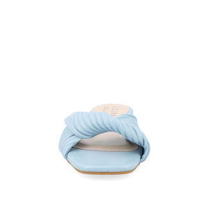 EMALYNN SLIDE SANDALS IN VEGAN LEATHER - Blue PU